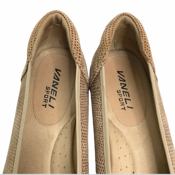 Vaneli Sport Printed Leather Low Wedge Donia Flats Size 9.5 - Picture 8 of 10